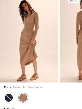 Free People audrina cotton linen sweater dress